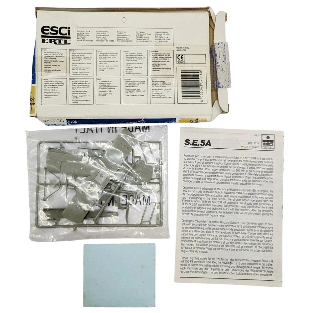 ESCI ERTL SE 5A Plane Model Kit 1/72 Scale